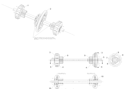 Planetary Shaft Assembly Diagram and Parts List for 2X26-INCHHP (31AM5CVS710)(2017) Cub Cadet Snow Blower